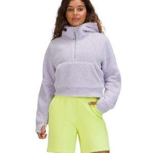 Lululemon 2022 Scuba Oversized Half-Zip Fleece Hoodie Faint Lavender